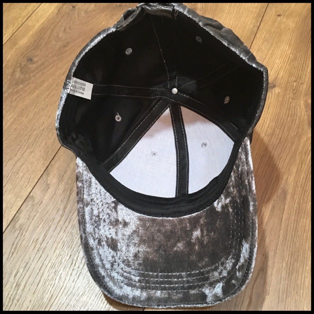 Velvet Baseball Cap in Grey - Picture 2 of 5